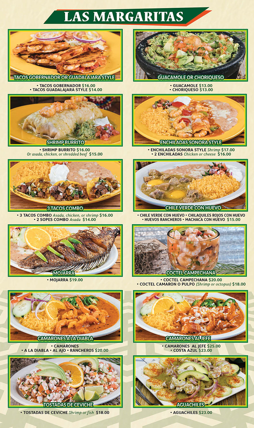 Las Margaritas Specials